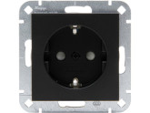 Kopp HK07 PURE mat zwart inbouw stopcontact wcd RA + kinderbeveiliging foto