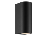 Wandlamp Dion rond 2x GU10 zwart IP54 foto