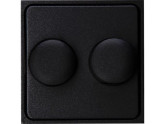 Kopp HK07 PURE mat zwart afdekplaat + knop DUO dimmer foto