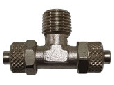 PERSLUCHT T-STUK 1/4U- 2X(8X6)MM METAAL foto