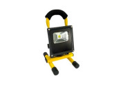 LED Bouwlamp 10W oplaadbaar op statief 6400K IP65 foto