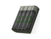 GP Batterijlader USB 2H met 4x2600mA AA batterij foto