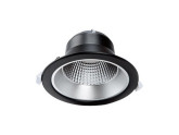 LED downlighter zwart reflector 10W Tri-White dimbaar foto