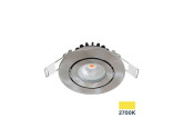LED inbouwspot 5W 2700K 62mm 60gr rond verstelbaar geschuurd staal foto