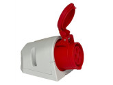 CEE 4P/32A/400V opbouw wcd rood foto