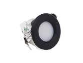 LED mini inbouwspot 1,5W 2700K 37mm 60gr rond vast zwart foto