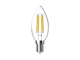 Energetic LED kaars E14 4-40W 2700K filament helder foto