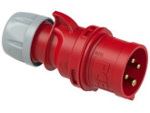 CEE 4P/32A/400V stekker rood foto