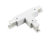 T-stuk links vast 90gr tbv. rail 3-fasen wit foto