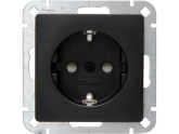 Kopp HK05 mat zwart inbouw stopcontact wcd RA + kinderbeveiliging foto