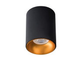 Opbouw spot 50mm rond zwart/koper GU10 foto
