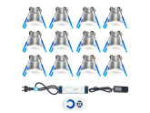 LED Veranda inbouwspots set a12 3W 2700K IP65 zilver foto