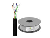 UTP CAT5E 4x2 AWG24 100m zwart massief OUTDOOR foto
