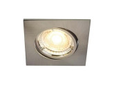 LED inbouwspot Carina vierkant nickel GU10 5W 3-pack dimbaar 2700K foto