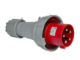 CEE 5P/63A/400V stekker rood IP-67 foto