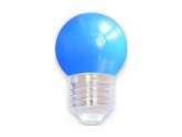 LED kogellamp E27 blauw 1W foto