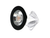LED meubelspot 3W 2700K 62mm rond zwart foto