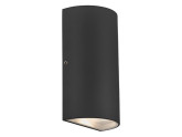 LED Wandlamp Rold halfrond zwart 10,5W 3000K IP54 foto