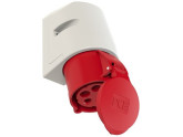 CEE 5P/32A/400V opbouw wcd rood foto