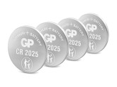 GP CR2025 lithium knoopcel batterij 3V blister(4) foto