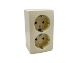 PEHA CREME opbouw stopcontact wcd RA dubbel foto