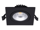 LED inbouwspot 6W 2700K 85mm 60gr vierkant verstelbaar zwart foto