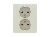 PEHA CREME inbouw stopcontact wcd RA dubbel foto
