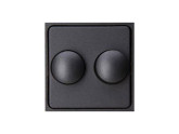 Kopp HK07 antraciet afdekplaat + knop DUO dimmer foto