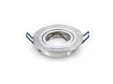 Inbouwspot verstelbaar 50mm rond geborsteld aluminium foto