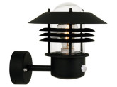 Wandlamp Vejers E27 zwart IP44 + sensor foto