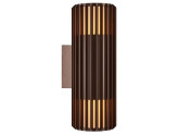 Wandlamp Aludra rond dubbel 2x E27 bruin IP54 foto