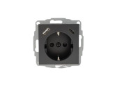 Kopp HK07 antraciet inbouw stopcontact wcd RA + USB +USB-C foto