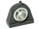 IBB Lagerblok Kunststof Zwart Staand TP-UCPW205 RVS (25mm) foto