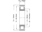 NTN Cilinderlager Eenrijig N306 E T2X (30x72x19mm) foto