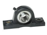 IBB Lagerblok Kunststof Behuizing Zwart Staand TP-UCP206 RVS (30mm) foto