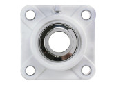 IBB Lagerblok Kunststof Wit Vierkant TP-UCF209 RVS (45mm) foto