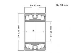 SKF Kegellager 31311 DF (55x120x63mm) foto