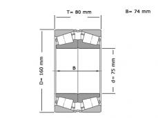 SKF Kegellager 31315 DF (75x160x80mm) foto