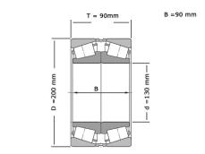FAG Kegellager 32026 X XL DF A250 300 2pcs. (130x200x90mm) foto