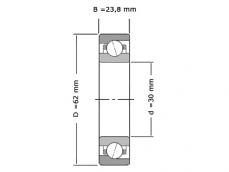 FAG Hoekcontactlager Eenrijig 3306 BD XL TVH C3 (30x72x30.2mm) foto