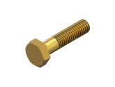 Zeskanttapbout Deeldraad DIN 931 M8x50mm Messing CU2/CU3  foto