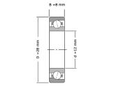 Nachi Hoekcontactlager Eenrijig 7001 ACYU GLP4 (12x28x8mm) foto