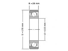 FAG Hoekcontactlager Eenrijig (Super Precisie) B7022 C T P4S DUL 2 pcs. (110x170x56mm) foto