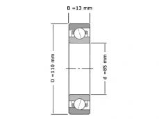 SKF Hoekcontactlager Eenrijig (Super Precisie) 71817 CDGA P4 (85x110x13mm) foto