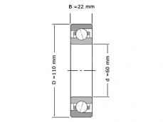 FAG Hoekcontactlager Eenrijig 7212 B XL 2RS TVP (60x110x22mm) foto