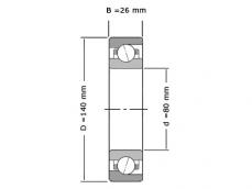 SKF Hoekcontactlager Eenrijig 7216 ACD P4A (80x140x26mm) foto
