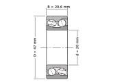 SNR Hoekcontactlager Tweerijig 3204 A (20x47x20.6mm) foto