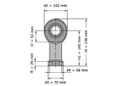 INA Stangkop GIR45 UK 2RS (45x102x32mm) foto