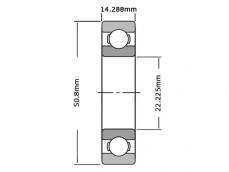 SKF Kogellager RLS7 (22.225x50.800x14.288mm) foto