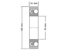 SKF Kogellager Zelfinstellend 2314 Cilindrisch M (70x150x51mm) foto